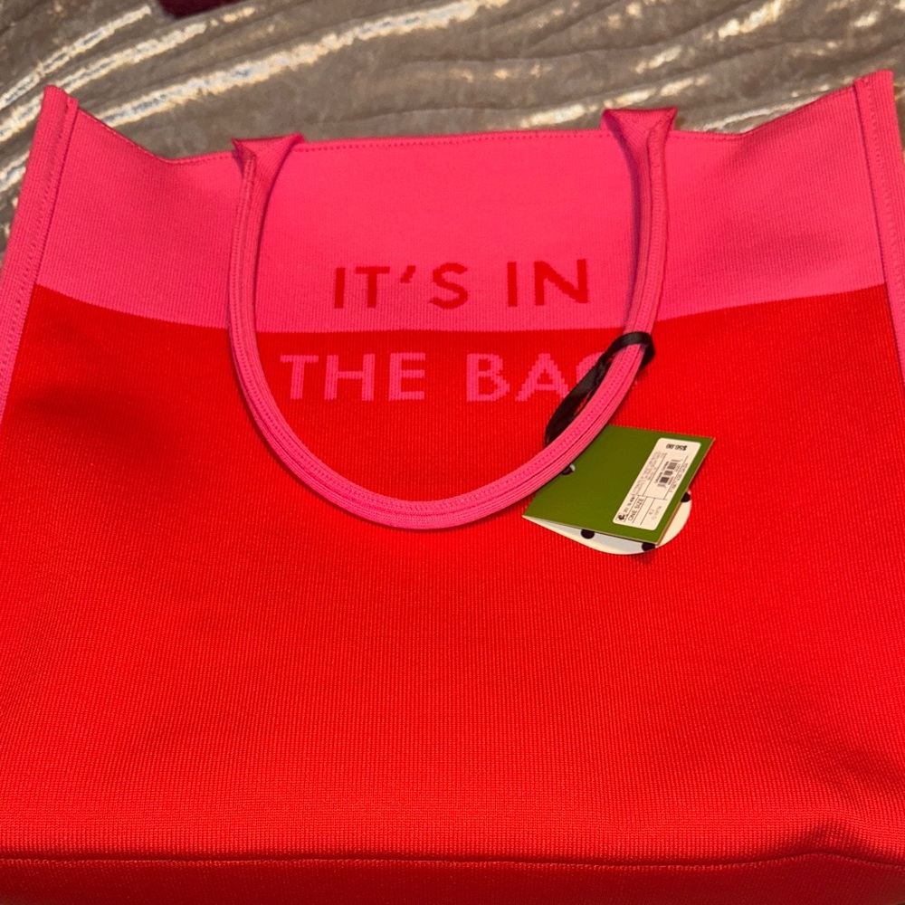 Kate Spade Vibrant Pink and Red Tote